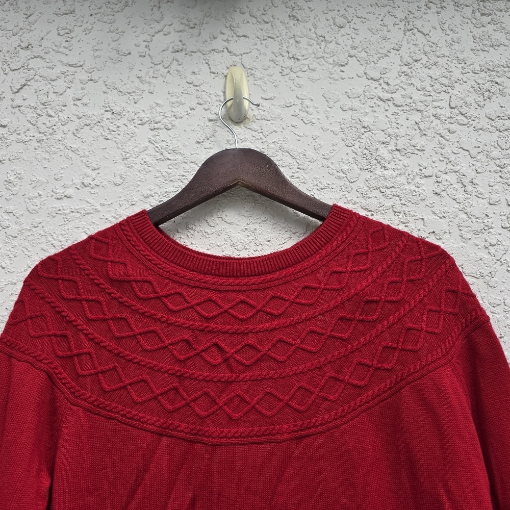 Talbots Diamond Cable Sweater Size L - Picture 3 of 11